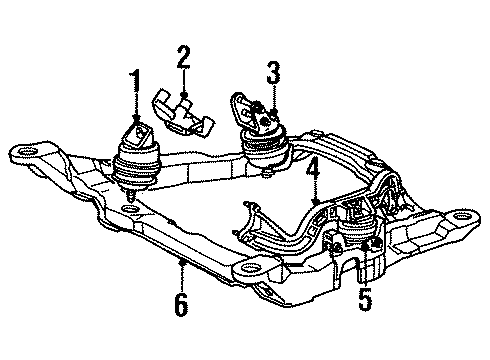 1999 Lincoln Continental Strut Diagram for 1F3Z-6F050-AA