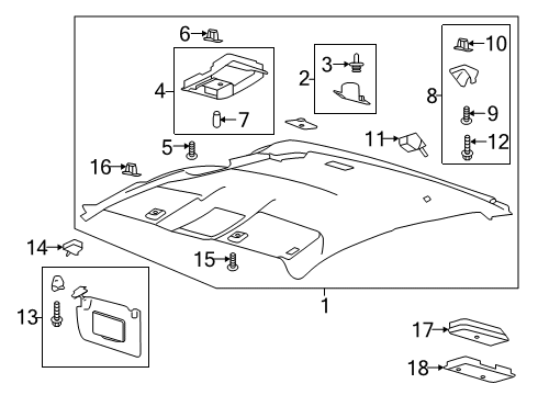 2023 Ford Ranger Interior Trim - Cab Diagram