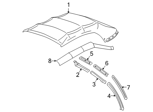 2009 Ford Mustang Covers & Trim - Top Diagram