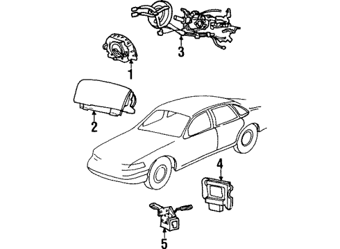 2001 Ford Crown Victoria Air Bag Components Diagram