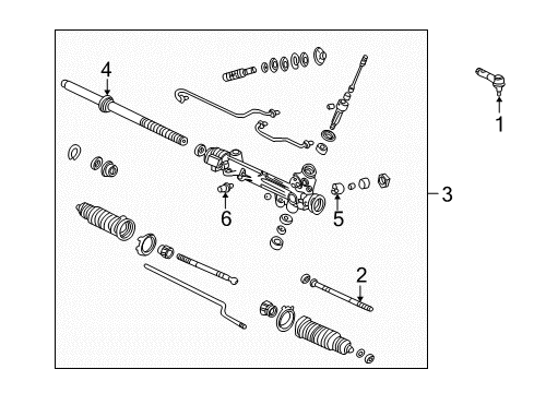 1997 Ford Explorer Rack Steering Gear Diagram for F5TZ3K748A