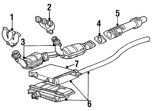 1997 Ford Windstar Exhaust Components Diagram