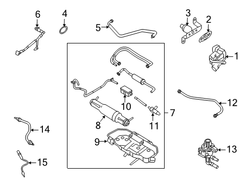 2005 Ford Mustang Cannister - Fuel Vapour Store Diagram for 7R3Z-9D653-C