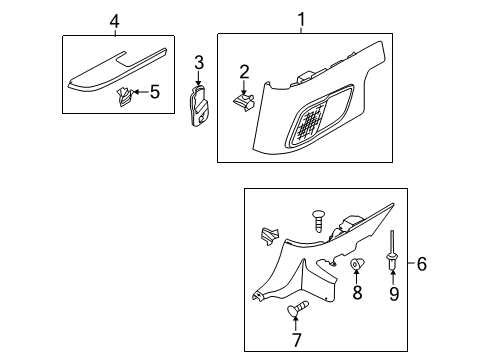 2012 Ford Mustang Trim Assembly - Quarter Diagram for 6R3Z-7631013-AAC