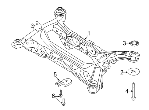 2014 Lincoln MKX Suspension Mounting - Rear Diagram