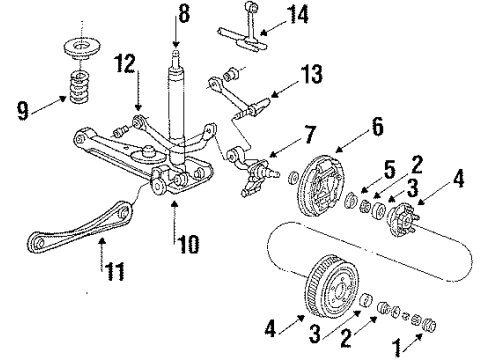 1986 Mercury Sable Rear Brakes Diagram 2 - Thumbnail