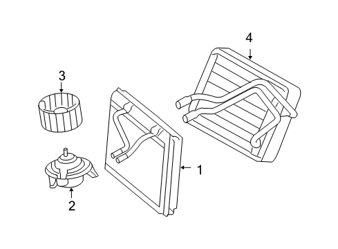 2005 Mercury Montego A/C Evaporator Components Diagram