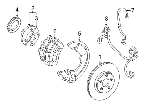 2007 Mercury Monterey Front Brakes Diagram