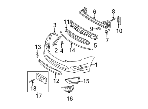 2012 Ford Fusion Front Bumper Diagram