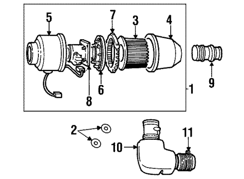 1998 Lincoln Navigator Filters Diagram 1 - Thumbnail