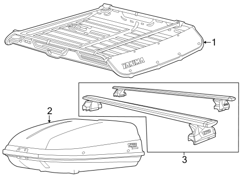 2023 Lincoln Aviator Luggage Carrier Diagram