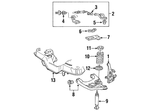 1992 Ford Aerostar Front Suspension Components Diagram