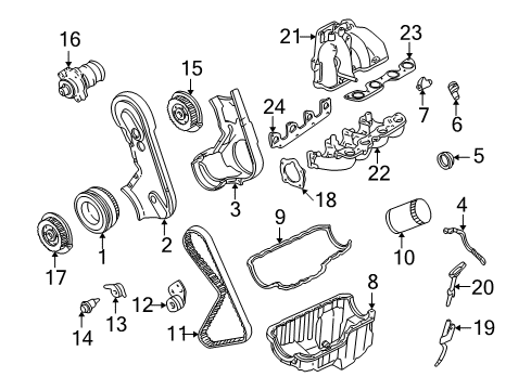 2001 Ford Ranger Manifold Assembly - Inlet Diagram for F57Z-9424-D