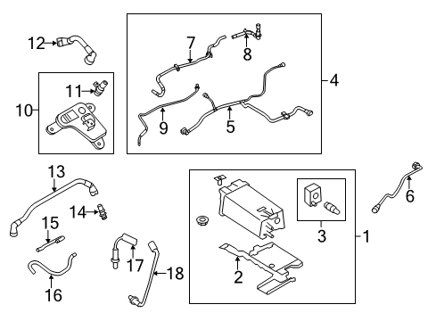 2012 Lincoln MKT Tube - Fuel Feed Diagram for 8A8Z-9C047-F