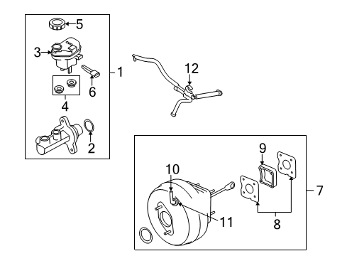 2011 Ford Taurus Booster Assembly - Brake Diagram for BG1Z-2005-A