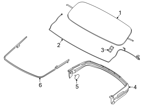 2022 Ford Mustang Exterior Trim - Top Diagram