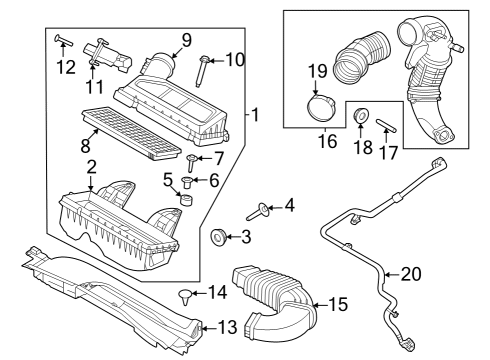 2023 Ford Escape ELEMENT ASY - AIR CLEANER Diagram for LX6Z-9601-A