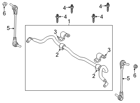 2022 Lincoln Corsair Stabilizer Bar & Components - Front Diagram