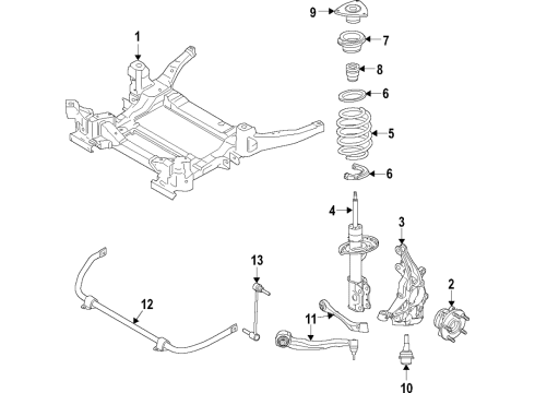 2022 Lincoln Aviator BRACKET - FRONT SUSPENSION ARM Diagram for LC5Z-3462-B