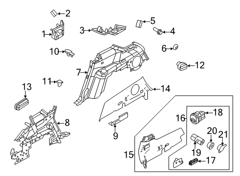 2016 Lincoln MKT Panel Assembly - Body Rear Diagram for AE9Z-7831010-AC