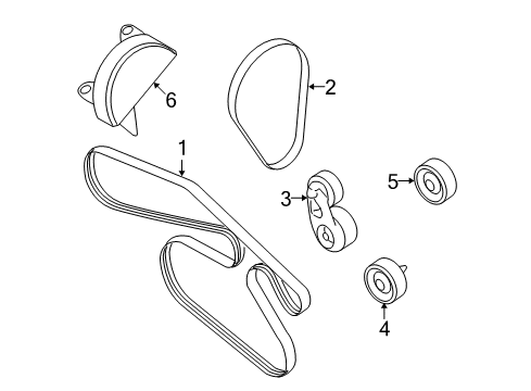 2006 Mercury Milan Belts & Pulleys Diagram