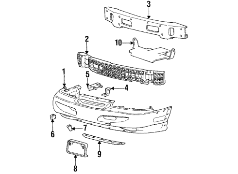 1995 Ford Thunderbird Front Bumper Diagram