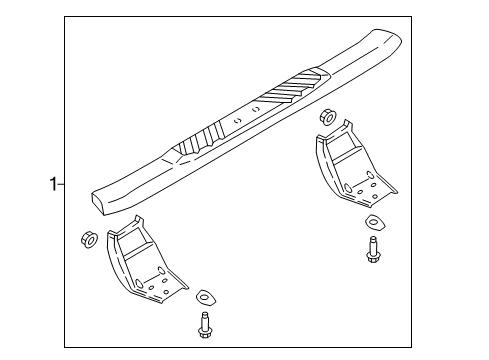 2021 Ford F-250 Super Duty Running Board Diagram 1 - Thumbnail