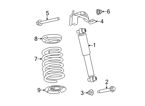 2011 Lincoln MKZ Shocks & Components - Rear Diagram