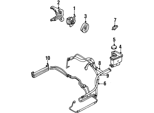 2001 Mercury Cougar Pump Assy - Power Steering Diagram for 1S8Z-3A674-AARM