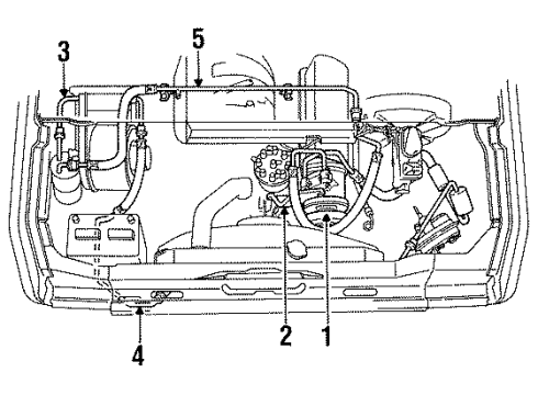 1991 Ford E-150 Econoline Dehydrator Assembly Diagram for FOUZ19959A