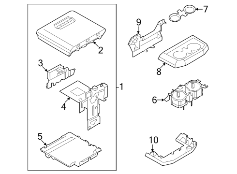 2022 Ford F-150 Front Console Diagram 4 - Thumbnail