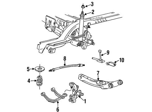 1996 Ford Taurus Kit - Shock Absorber Diagram for 5U2Z-18V125-J