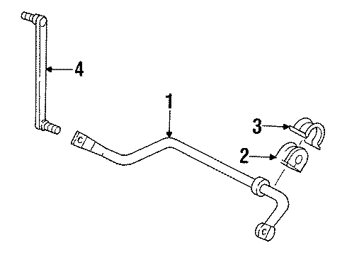 1997 Ford Windstar Stabilizer Bar & Components - Front Diagram