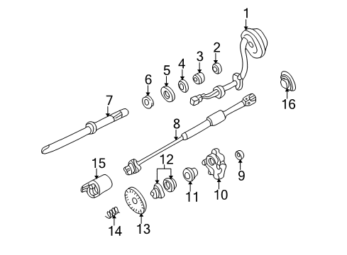 2001 Ford Excursion Shaft & Internal Components Diagram