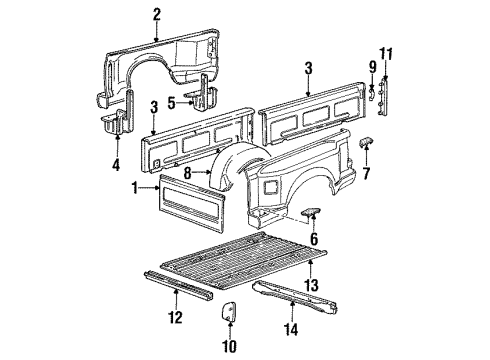 1995 Ford F-150 Side Panel, Floor Diagram