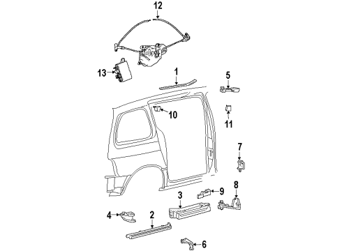 2003 Ford Windstar Door Hardware Diagram