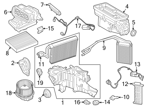 2023 Ford F-350 Super Duty A/C & Heater Control Units Diagram