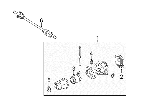 2009 Mercury Sable Axle Components - Rear Diagram