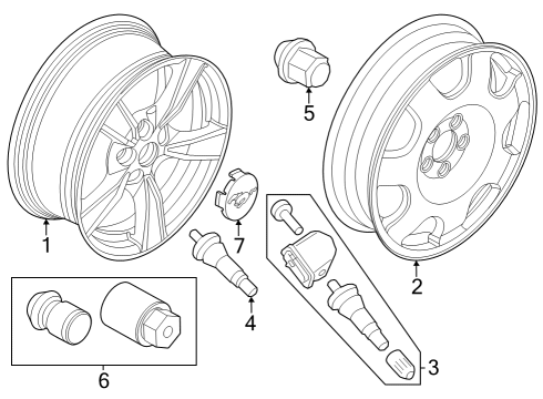 2024 Ford Mustang Wheels & Trim Diagram