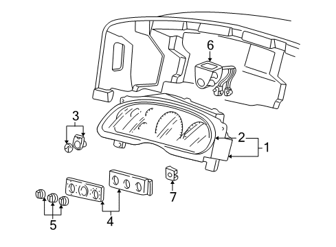 2001 Ford F-250 Super Duty A/C & Heater Control Units Diagram