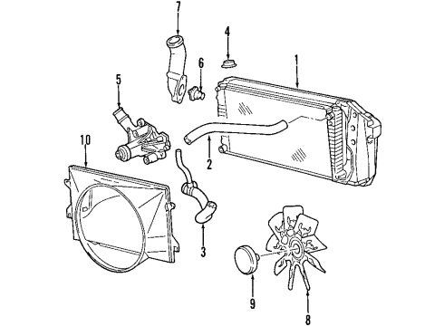 1997 Ford F-150 Clutch Assembly Fan Diagram for F65Z8A616BB