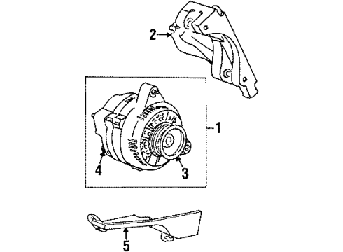 1996 Ford Taurus REMAN ALTERNATOR ASY Diagram for 4U2Z-10V346-EURM