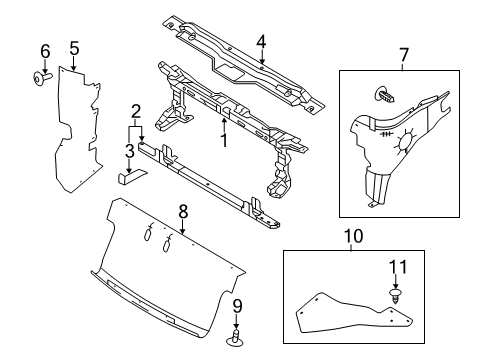 2012 Ford F-150 Radiator Support Diagram