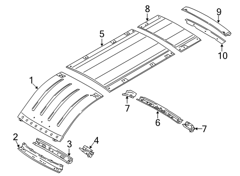 2022 Ford Transit-350 Roof & Components Diagram 1 - Thumbnail