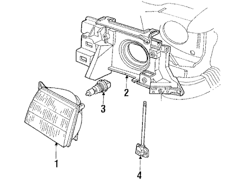 1986 Mercury Lynx Headlamps Diagram