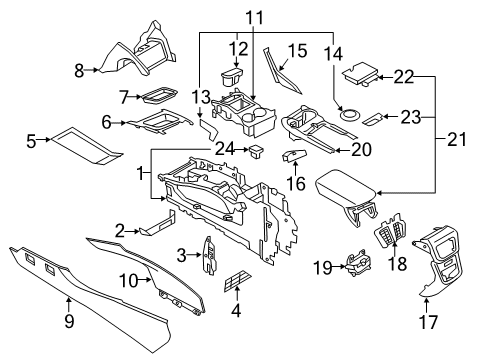 2022 Lincoln Nautilus ARMREST ASY - CONSOLE Diagram for FA1Z-5806024-AF