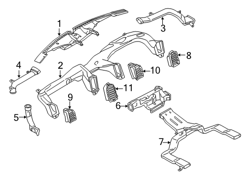 2022 Ford F-250 Super Duty Ducts Diagram