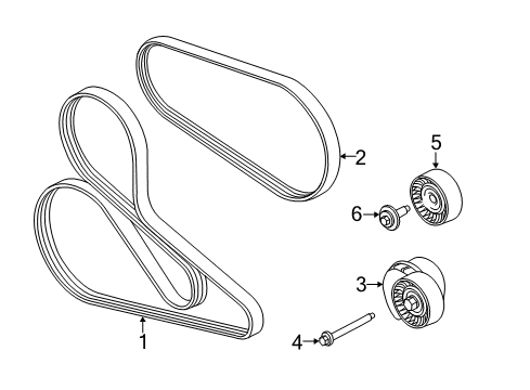 2012 Ford Mustang Belts & Pulleys Diagram