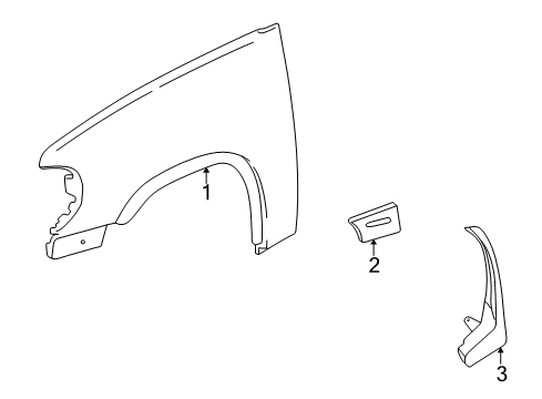 2007 Lincoln Mark LT Exterior Trim - Fender Diagram