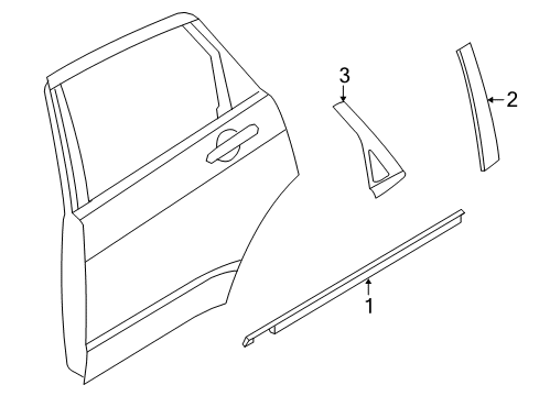 2010 Ford Focus Weatherstrip - Door Belt Diagram for 8S4Z-5425861-B